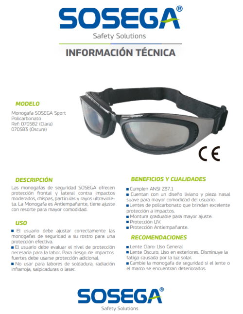 Gafa Antiempañante Sport Sosega - Image 2